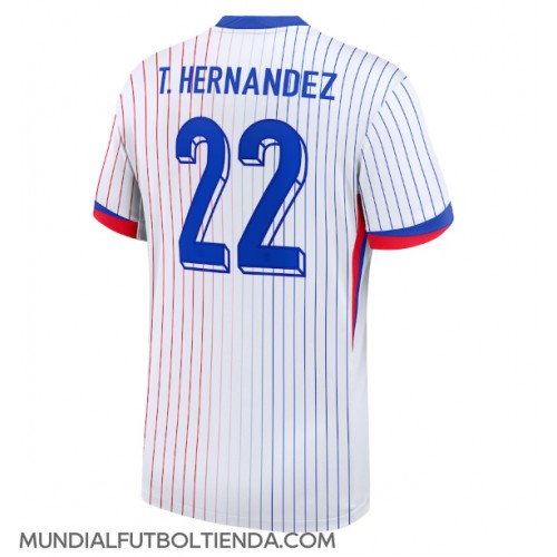 Camiseta Francia Theo Hernandez #22 Segunda Equipación Replica Eurocopa 2024 mangas cortas